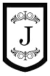 Monogram Regalia Garden Size Flag - J