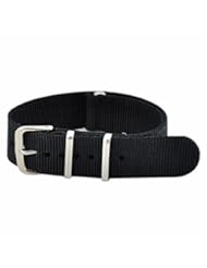 Wireless: 20mm Replacement Nato Style Waterproof Soft Nylon Watch Strap/Watch Band (Black) - WEIYISS.inc