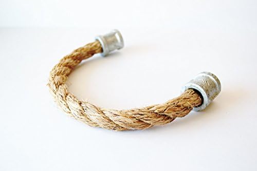 Extra Large Rope Drawer Pulls - Straight Galvanized Ends