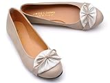 Ymid Select New Ladies Casual Flat Ballet Flats Shoes Beige
