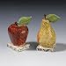 Jim Shore / Heartwood Creek - Pear and Apple Salt & Pepper Shaker Set