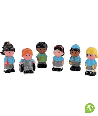 Set of 6 figures from the Happyland Sunflower School  Suitable from 18 months - 4 years
