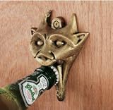 4.5" Authentic Iron Gargoyle Wall Beverage Beer Bottle Opener - Set of 3