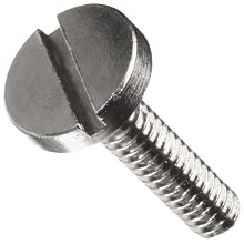 Stainless Steel Machine Screw, Plain Finish, Binding Head, Slotted Drive, 0.160" Length, M.5-0.125 UNM Threads, Made in US (Pack of 10)