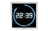Karlsson LED The Time Roll Square White Metal Wall Clock