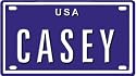 CASEY USA MINI METAL EMBOSSED LICENSE PLATE NAME FOR BIKES, TRICYCLES, WAGONS, KIDS DOORS, GOLF CARTS, BABY STROLLERS, PEDAL CARS. OVER 400 NAMES AVAILABLE. TYPE IN "NAME" USA PLATE IN SEARCH. YOUR NAME WILL SHOW UP.