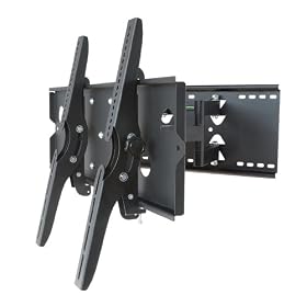 Hercules HRM-100 Super Strong Plasma and LCD TV Dual-Arm Articulating Wall Mount for 32-Inch to 60-Inch Displays (Black)