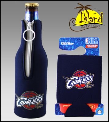 SET OF 2 CLEVELAND CAVALIERS CAN & BOTTLE KOOZIE COOLER