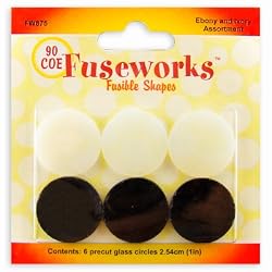 Fuseworks Ebony And Ivory Pre-cut Circles - 90 Coe