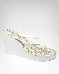 Hi Wedge Foil Print Flip Flop