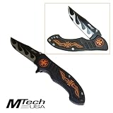 Flaming Orange Moto Cross Knife