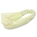 Elegant Women Black Bandanas Lace Headwrap Headband Girls' Hair Accessory Gift (Beige)