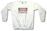 Warning Bird Flu Test Subject Men's Sweat Shirt Size Medium White