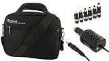HP 2133-KR922UT 8.9-Inch Netbook Carrying Bag and 12v Car Charger (Travel Pro Series -Black)