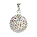 SilberDream Glitzer Anhänger Swarovski Kristalle weiß Polarlicht Silber Kettenanhänger mit Glitzerkristallen für Kette oder Halskette GSH101