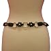 Brown Textured Rope Loop & Daisies Hip Hugger Belt
