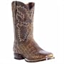 Women's Dan Post Genuine Caiman Gator Boots BROWN 10 M