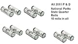 All 10 2011 National Parks Quarters P&D Rolls in orignal US Mint Wrapper and Box