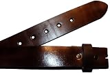 BLT2 Brown Genuine Leather Belt with Snaps for Buckle Any Size 30-42