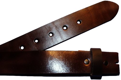 BLT2 Brown Genuine Leather Belt with Snaps for Buckle Any Size 30-42