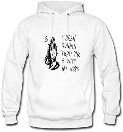 LJYZ Diy Drake 6 god pray ovo october woes Long Sweatshirt Hoody for Mens L White