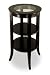 Kitchen & Housewares : Winsome 92318 Espresso Solid Wood TABLE SIDE RND GLASS TOP 2 SHELVES