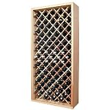 Designer Wine Rack Kit - 90 Bottle Individual Diamond Bin (Poplar Mahogany