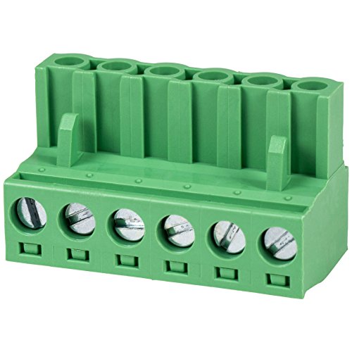 Phoenix Type Connector 6-Pole 5mm Pitch 4-Pack