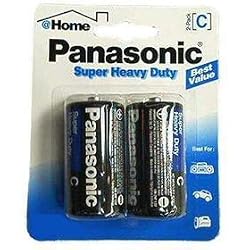 Panasonic C-Size Super Heavy Duty Batteries - 12-Packs of 2 C-Size Batteries (Total 24 x C Panasonic Batteries)