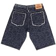 RMC Martin Ksohoh dark blue embroidered tsunami wave denim shorts REDM3739