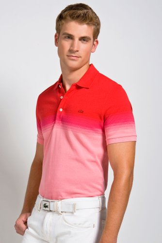 Short Sleeve Vintage Washed Ombre Polo