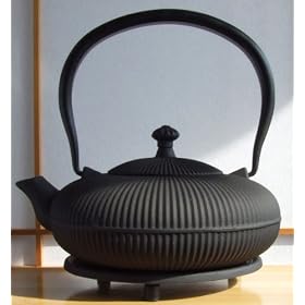 Trivet & Tetsubin Cast Iron Zen Mountain black teapot kettle 0.8 litre Japanese style