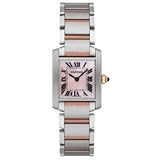 Cartier Tank Francaise 18kt Rose Gold and Steel Pink Mother-of-Pearl Ladies Watch W51027Q4 on sale