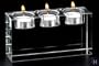 Triad Crystal Triple Tea Light Holder