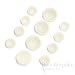 Set of 12 Chic Ivory Colored Corozo Suit Buttons, Made in Italy