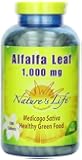 Nature's Life Alfalfa Leaf Tablets, 1000 Mg, 500 Count