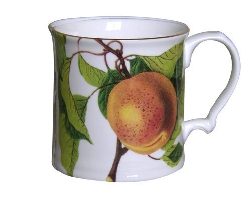 Gracie Bone China 12-Ounce London Mug, Peach