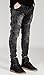 Krralinlin Mens Runway Skinny Distressed Slim Denim Biker Jeans Hiphop Pants