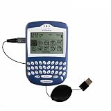 Retractable USB Cable for the Blackberry 6280 with Power Hot Sync and Charge capabilities - Gomadic Brand w/ TipExchange Technology