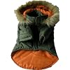 Cooler Hundemantel Parker gr�n - Top Qualit�t - federleicht - wasserabweisend - Kapuze und Beinchen abnehmbar - Dogs Stars