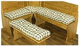 Greendale Home Fashions 4-Piece Nook Cushion Set, Applegate Plaid, Olive Green