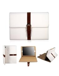 PC Accessory: iPad Mini Leather Case - with Sleep/Wake and Multi-Angle Stand Feature (White)