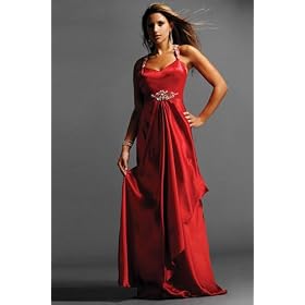 Red Evening Gowns with Pearl Embellishment by Jovani