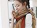 Leegoal Square Stripe Printing Voile Scarves Wrap Shawl, Coffee