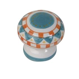 Atlas Homewares 3160-11 1-3/4-Inch Tuscany Collection Bologna Hand painted Ceramic Knob, Ceramic