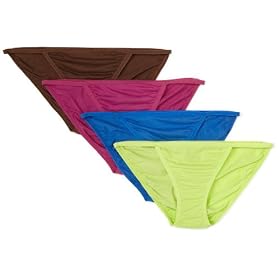 Buy Fruit of the Loom Ladies 4-Pack Cotton Fashion String Bikinis by Fruit of the Loom