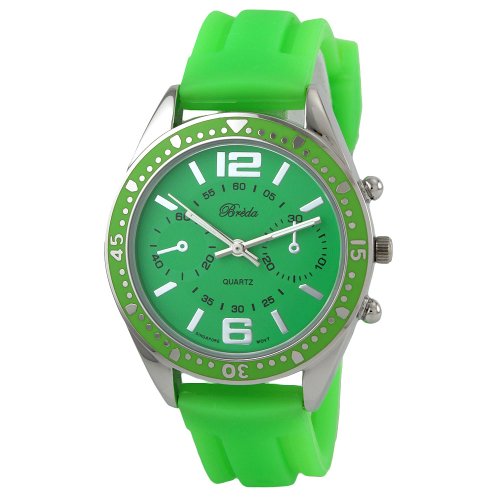 Breda Women's 8125_green 'McKenna' Sport Jelly Green Silicone Watch