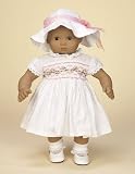 White Eyelet Smocked Dress With Hat and Shoes. COMPLETE Outfit!, Fits 15