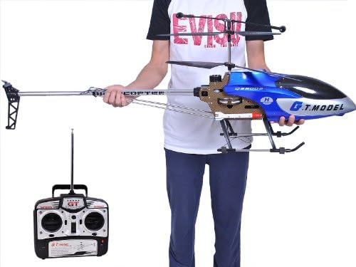 3.5 Channel 53" 2 Speed RC Radio Remote Control Gyro Helicopter ABS, Blue Hobby Toy Gift [US Only]