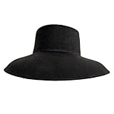 BLACK LAMPSHADE STYLE WIDE BRIM LADIES HAT